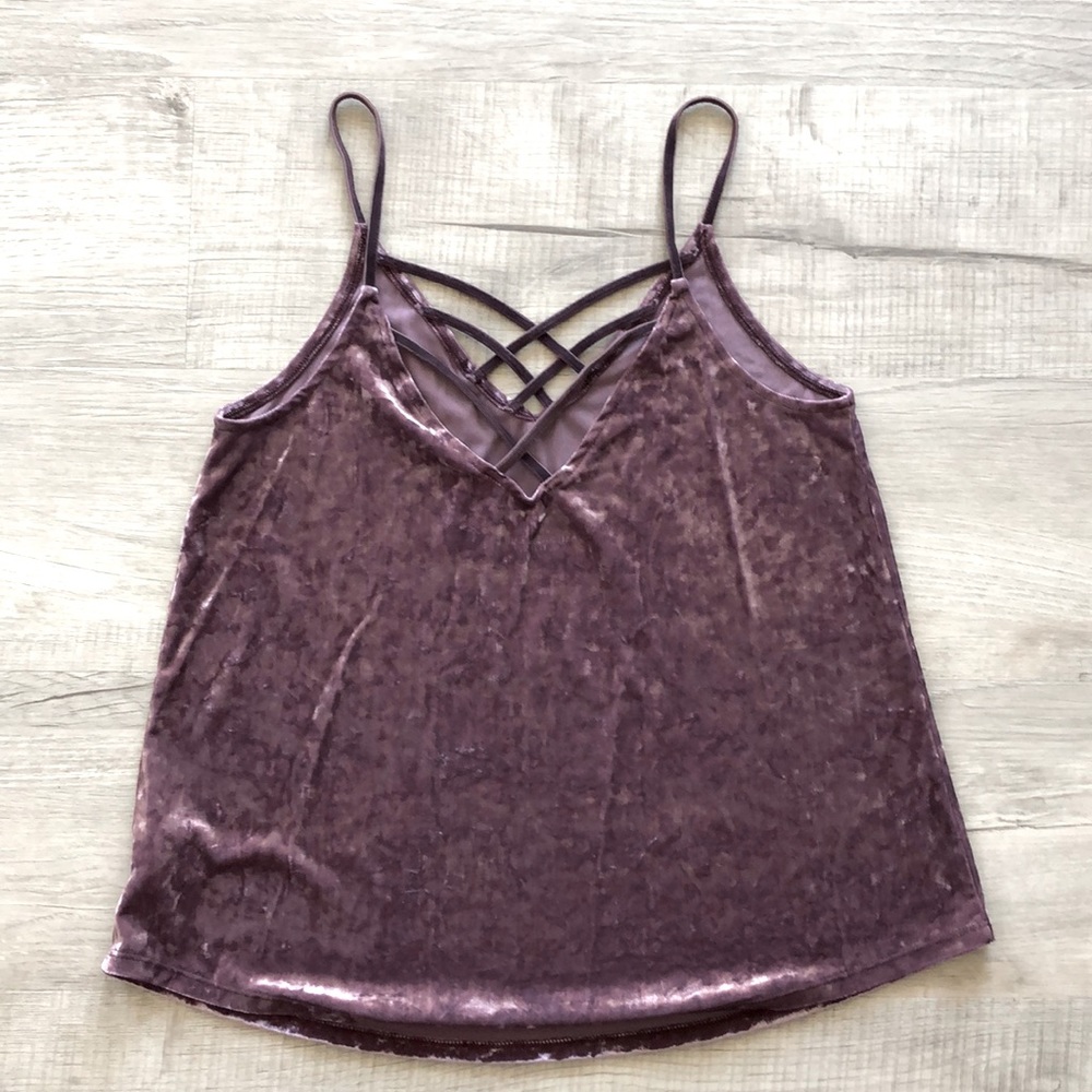 Purple Velvet American Eagle Tank Top - Picture 2 of 3